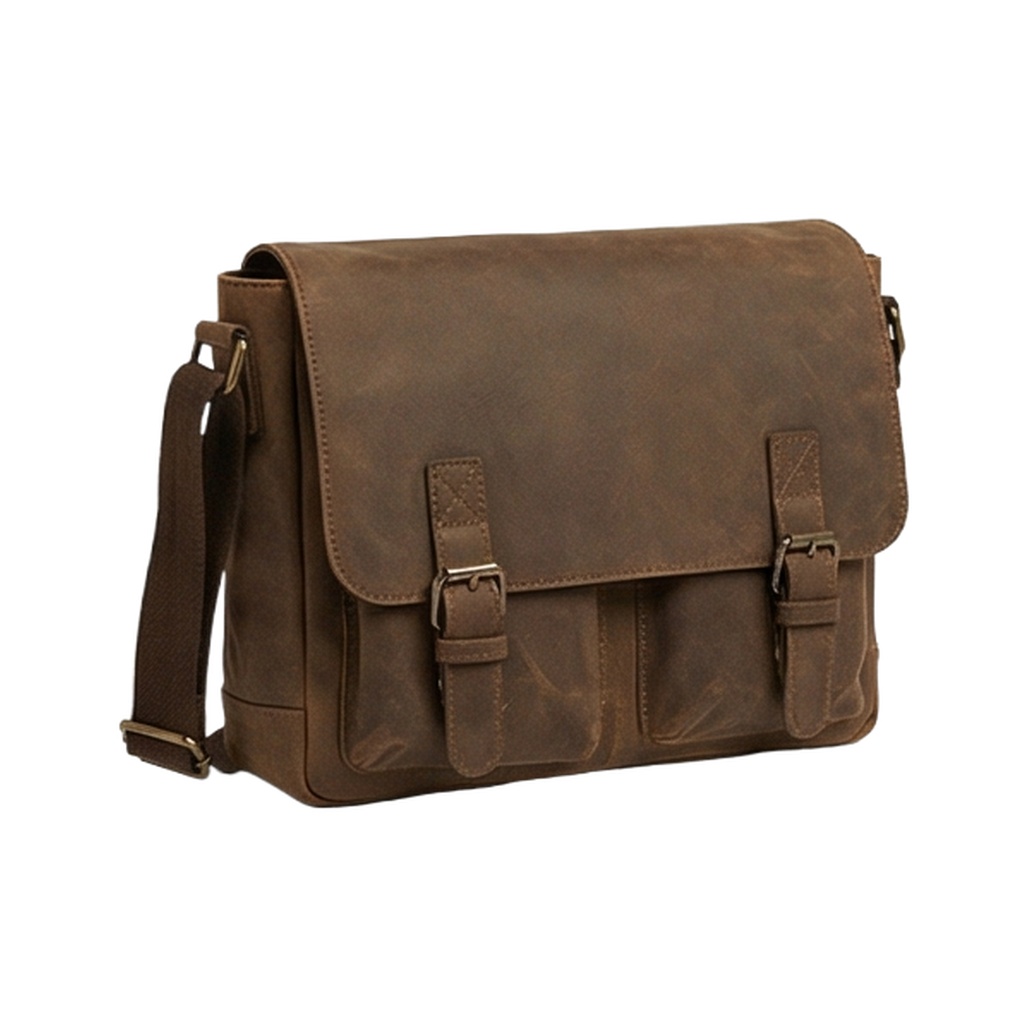 广诚OEM LB-010 Vintage Water-Repellent Laptop Messenger Bag (OEM Factory Direct) 工厂直供 MOQ 300pcs